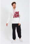 Unisex Kapüşonlu Kanguru Cepli Baskılı Sweatshirt