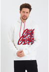 Unisex Kapüşonlu Kanguru Cepli Baskılı Sweatshirt