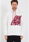 Unisex Kapüşonlu Kanguru Cepli Baskılı Sweatshirt
