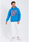 Unisex Kapüşonlu Kanguru Cepli Baskılı Sweatshirt