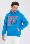 Unisex Kapüşonlu Kanguru Cepli Baskılı Sweatshirt