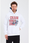 Unisex Kapüşonlu Kanguru Cepli Baskılı Sweatshirt
