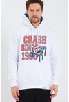 Unisex Kapüşonlu Kanguru Cepli Baskılı Sweatshirt