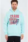 Unisex Kapüşonlu Kanguru Cepli Baskılı Sweatshirt