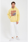 Unisex Kapüşonlu Kanguru Cepli Baskılı Sweatshirt
