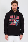 Unisex Kapüşonlu Kanguru Cepli Baskılı Sweatshirt