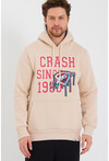 Unisex Kapüşonlu Kanguru Cepli Baskılı Sweatshirt