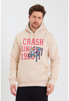 Unisex Kapüşonlu Kanguru Cepli Baskılı Sweatshirt