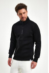 Yüksek Yaka Yarım Fermuarlı Basic Sweatshirt