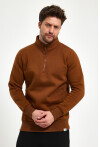 Yüksek Yaka Yarım Fermuarlı Basic Sweatshirt