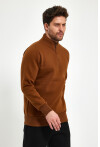 Yüksek Yaka Yarım Fermuarlı Basic Sweatshirt