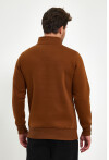 Yüksek Yaka Yarım Fermuarlı Basic Sweatshirt