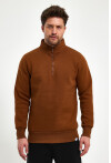 Yüksek Yaka Yarım Fermuarlı Basic Sweatshirt