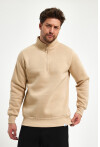 Yüksek Yaka Yarım Fermuarlı Basic Sweatshirt