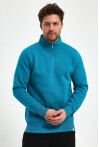 Yüksek Yaka Yarım Fermuarlı Basic Sweatshirt