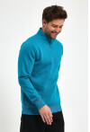 Yüksek Yaka Yarım Fermuarlı Basic Sweatshirt