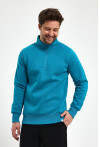 Yüksek Yaka Yarım Fermuarlı Basic Sweatshirt