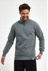 Yüksek Yaka Yarım Fermuarlı Basic Sweatshirt