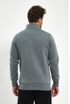 Yüksek Yaka Yarım Fermuarlı Basic Sweatshirt