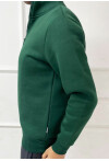 Yüksek Yaka Yarım Fermuarlı Basic Sweatshirt
