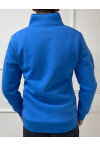 Yüksek Yaka Yarım Fermuarlı Basic Sweatshirt
